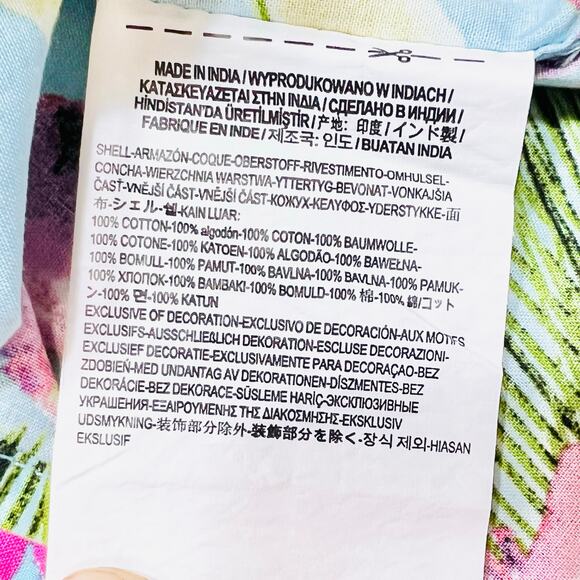 Vans Corley Button Up Shirt Large Blue Tropical Limes Coconuts Palms Hawaiian - Picture 7 of 8